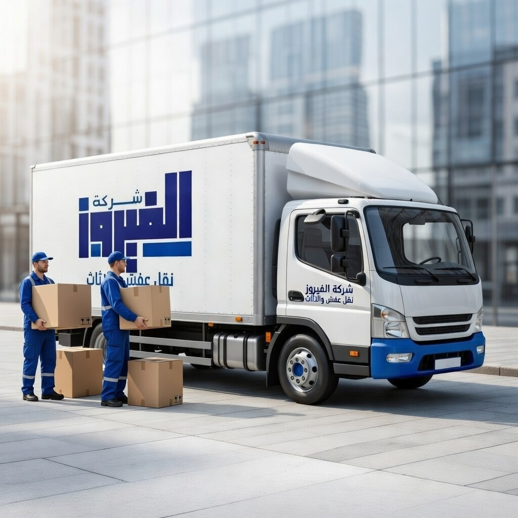 فريق شركة الفيروز أثناء نقل عفش في حي الحمراء